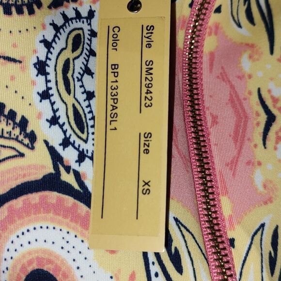 Melissa Paige  peachy pailsey  tank style stretch dress  Sz XS  NWT - Picture 8 of 9